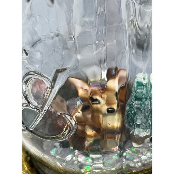 Vtg Ceramic Deer Bell Jar Diorama Decor It's like Christmas magic in here! OOAK - Picture 9 of 16